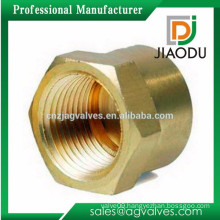 customized forged brass female threaded head cap for pipe fittings